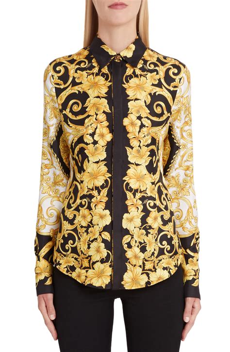 versace silk shirt women